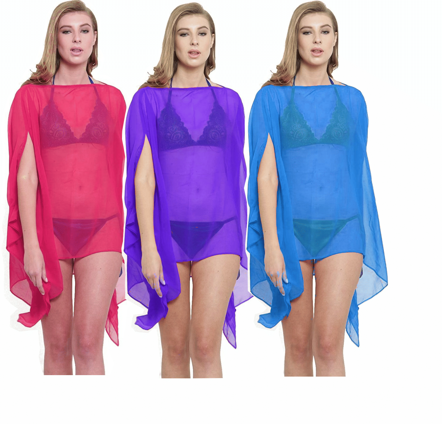 R L F Chiffon Multi Color Cover ups     			R L F Chiffon Multi Color Cover ups