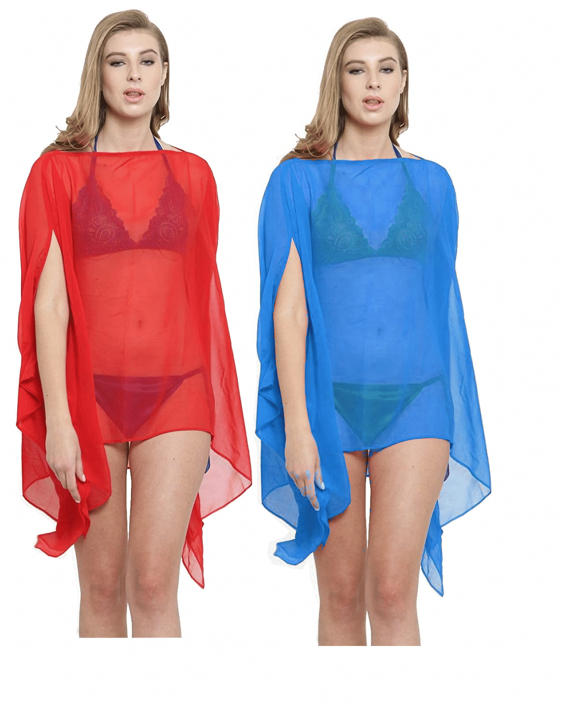 R L F Chiffon Multi Color Cover ups     			R L F Chiffon Multi Color Cover ups
