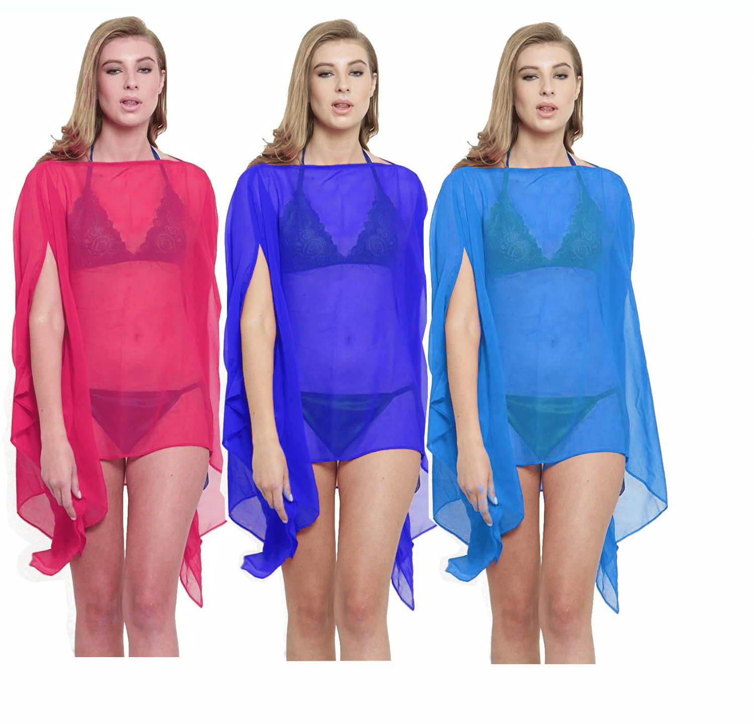     			R L F Chiffon Multi Color Cover ups
