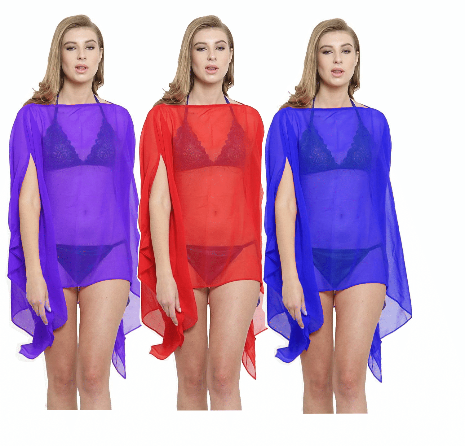     			R L F Chiffon Multi Color Cover ups