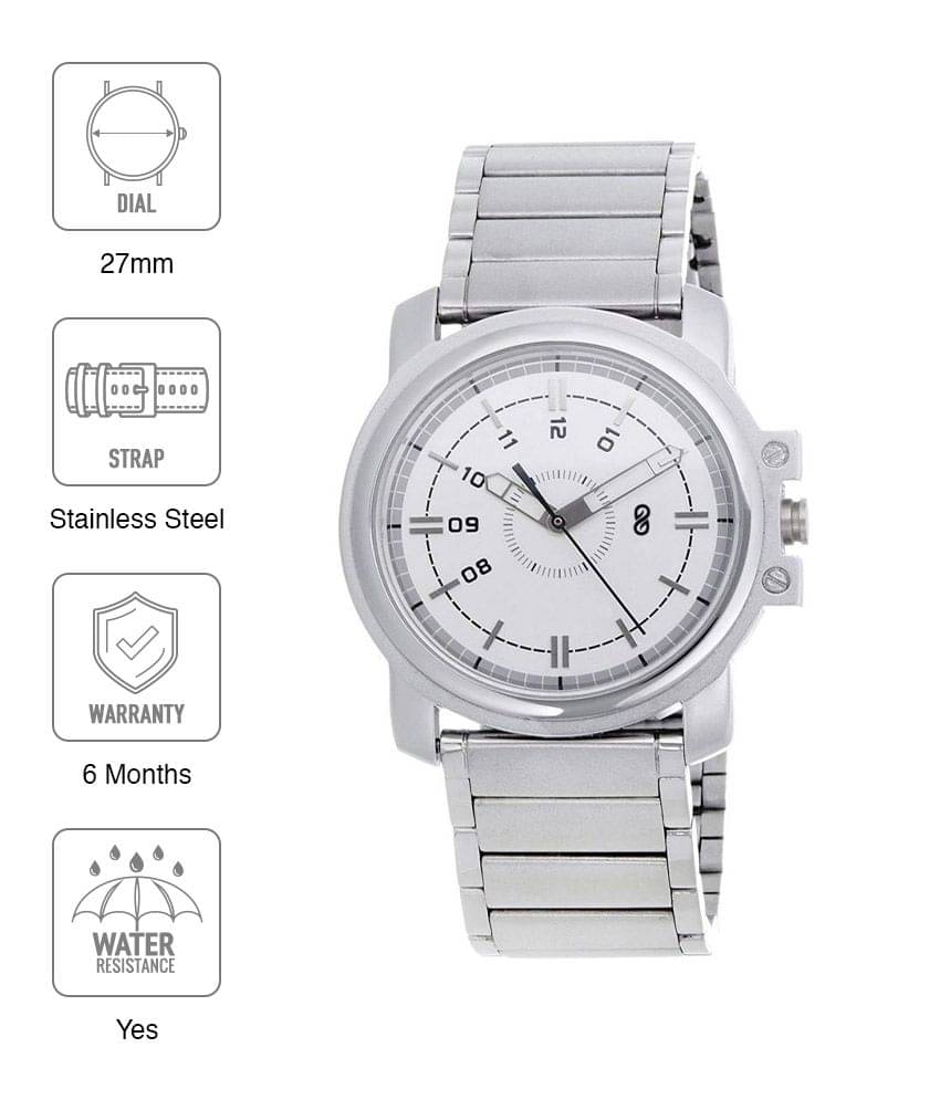     			DIGITRACK - Silver Stainless Steel Analog Men's Watch