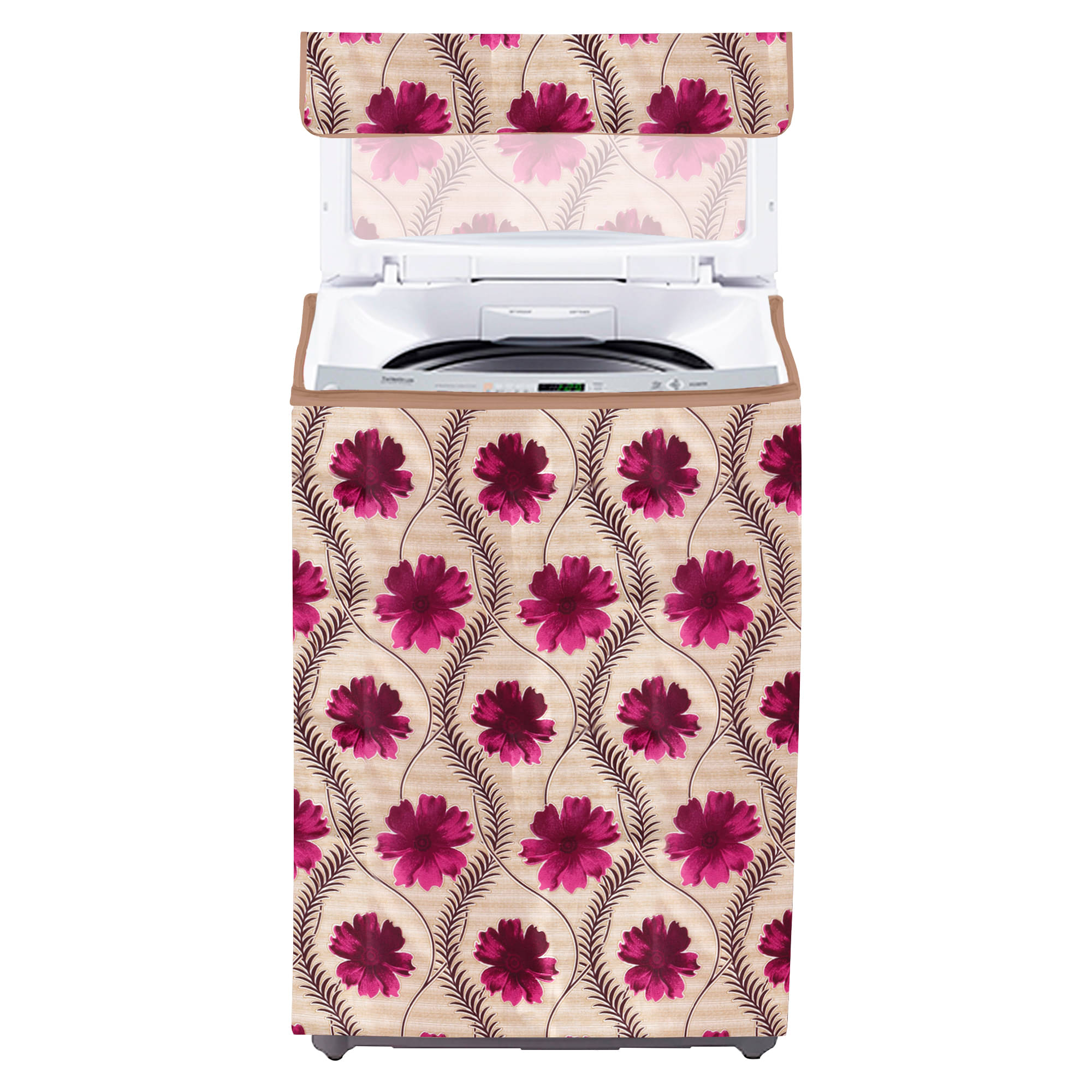     			E-Retailer Single Polyester Gold Washing Machine Cover for Universal 8 kg Top Load