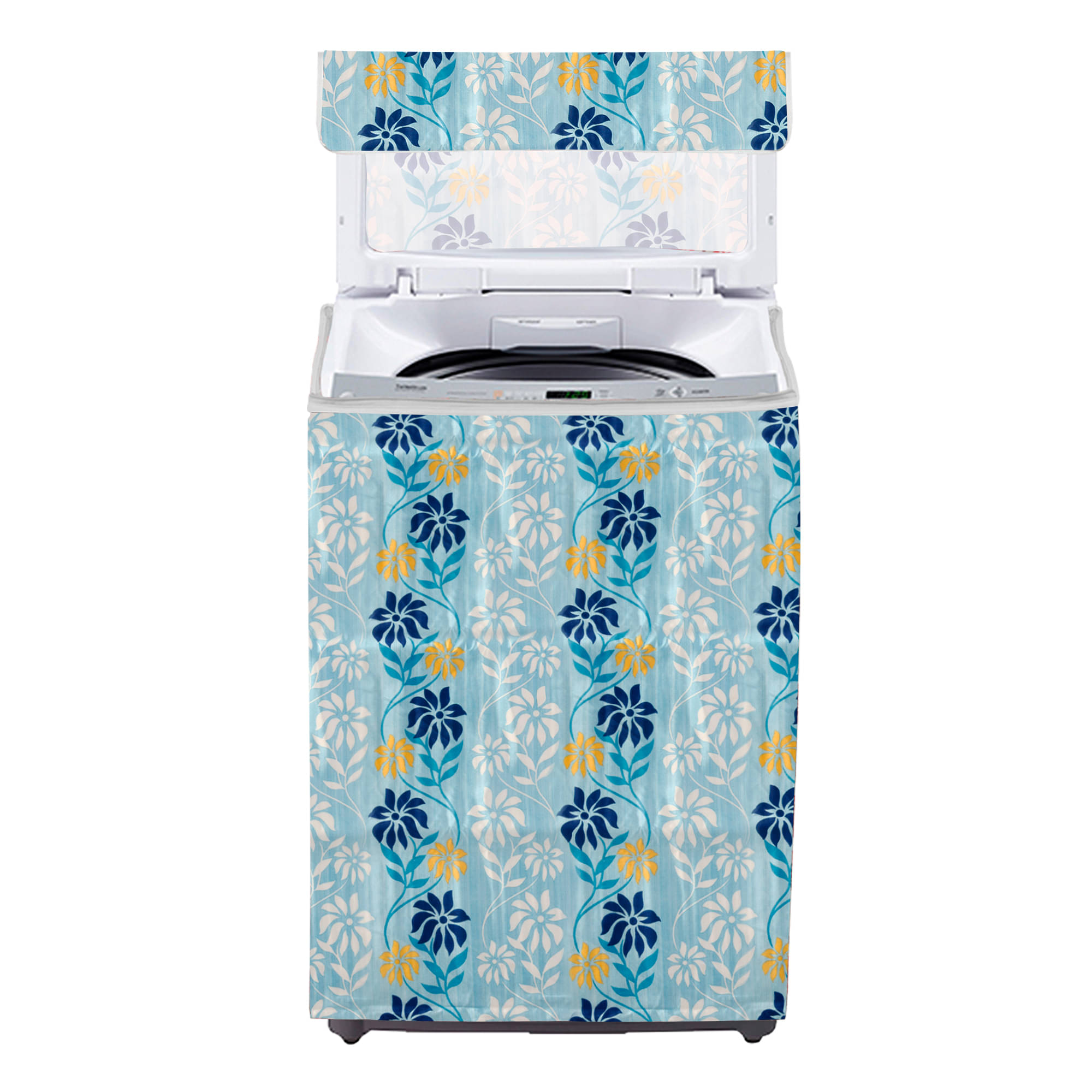     			E-Retailer Single Polyester White Washing Machine Cover for Universal 8 kg Top Load