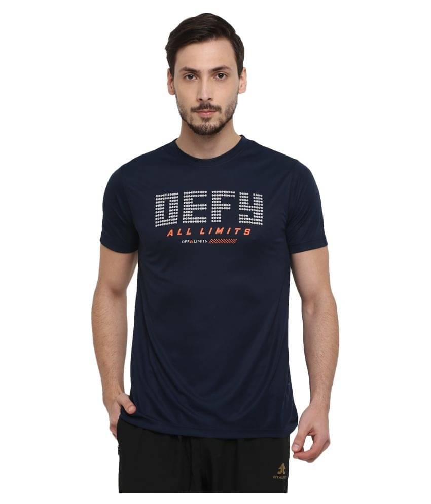 OFF LIMITS Navy Polyester T-Shirt OFF LIMITS Navy Polyester T-Shirt