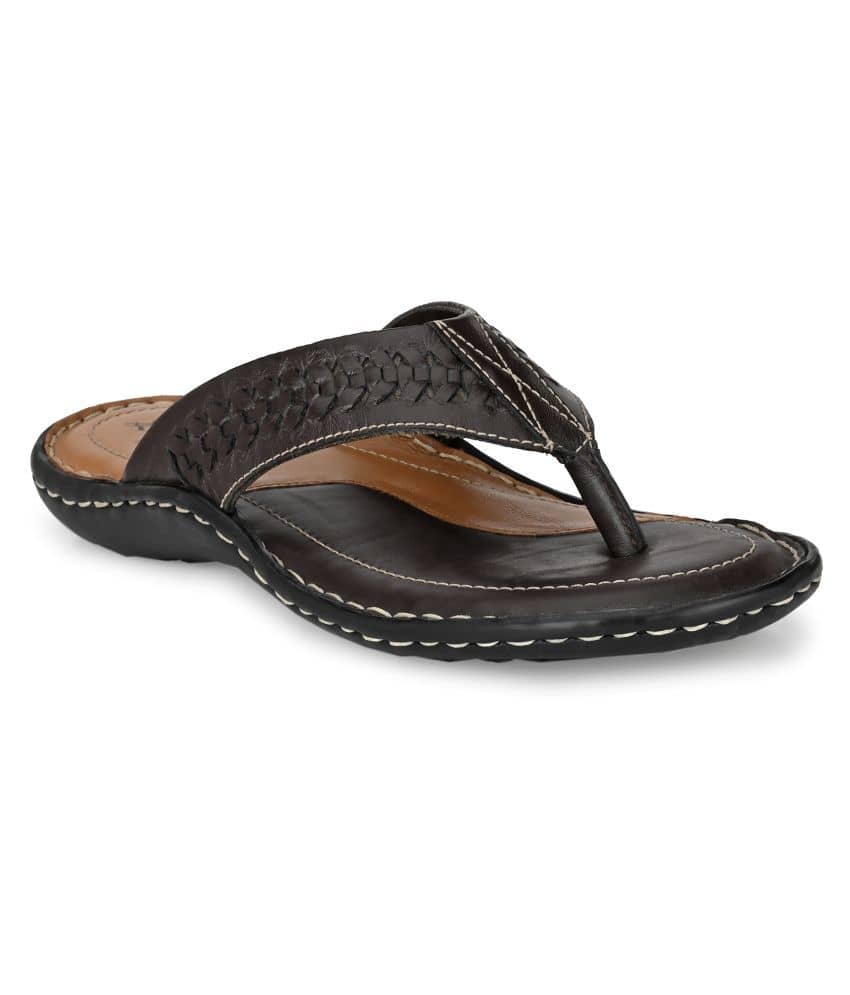 SHENCES Brown Flip Flops