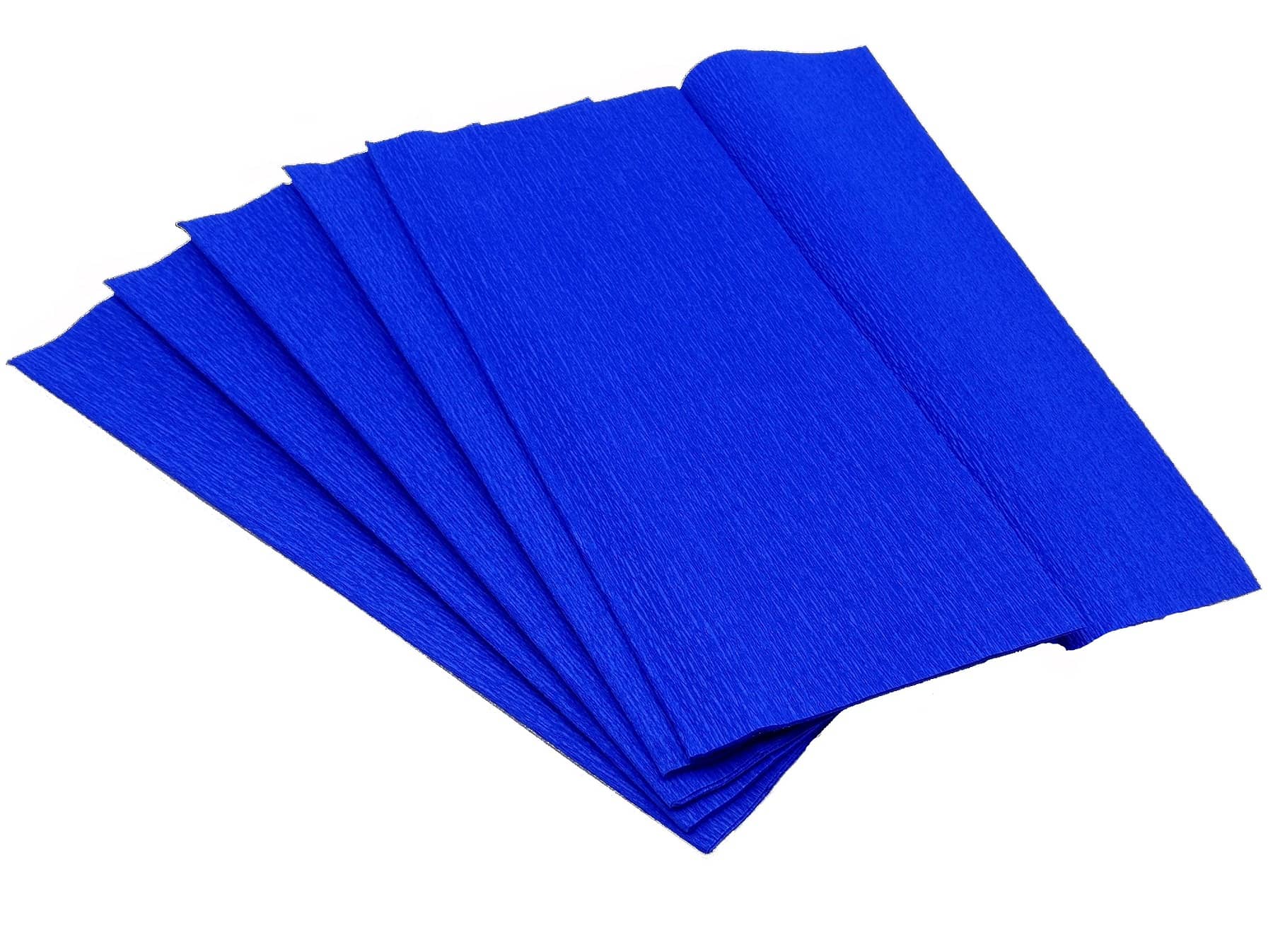 PRANSUNITA Flower Making Duplex Wrinkled Stretchable Crepe Paper for DIY Flower Making and Wrapping, Size: - 25 x 55 cm - Pack of 5 Sheets (ROYALBLUE) - Stationery | Buy online on ZillyBuy