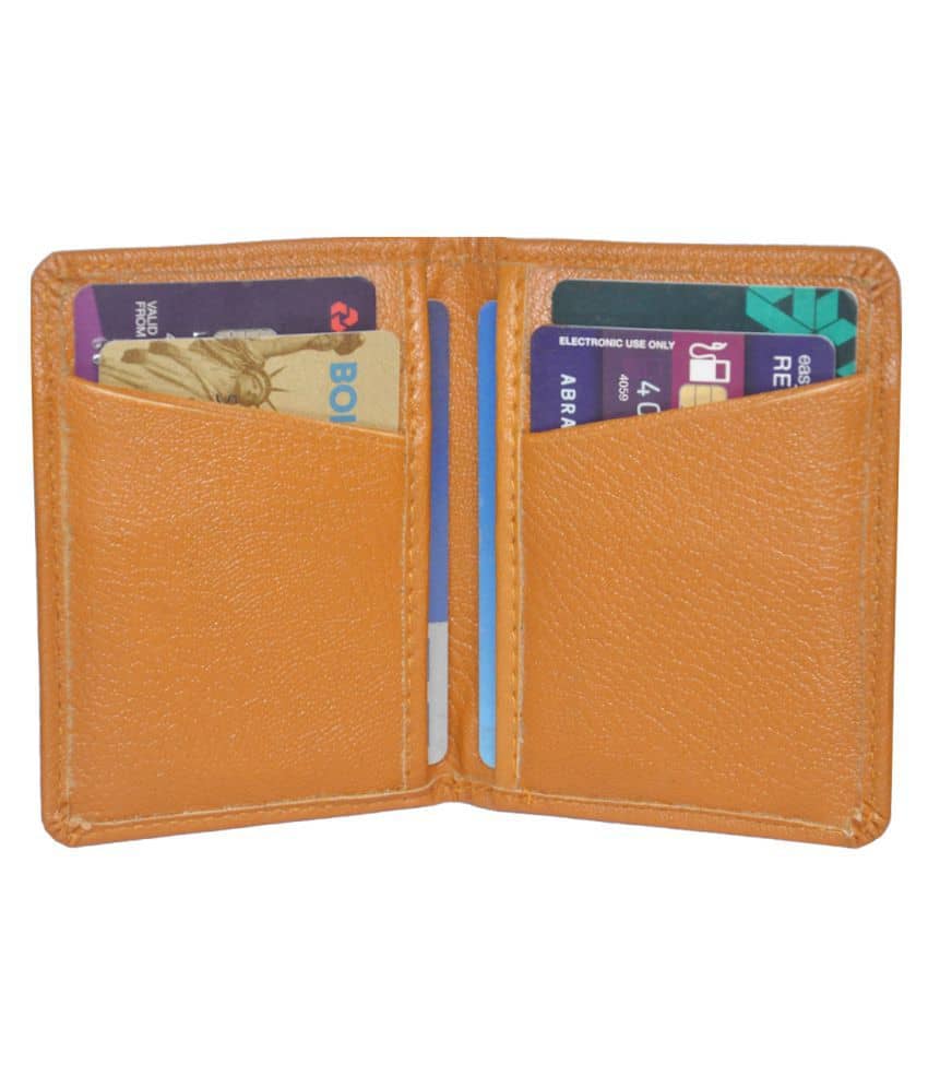 DUO DUFFEL Slim Tan Faux Leather Credit Card Holder - Handbags | Buy online on ZillyBuy