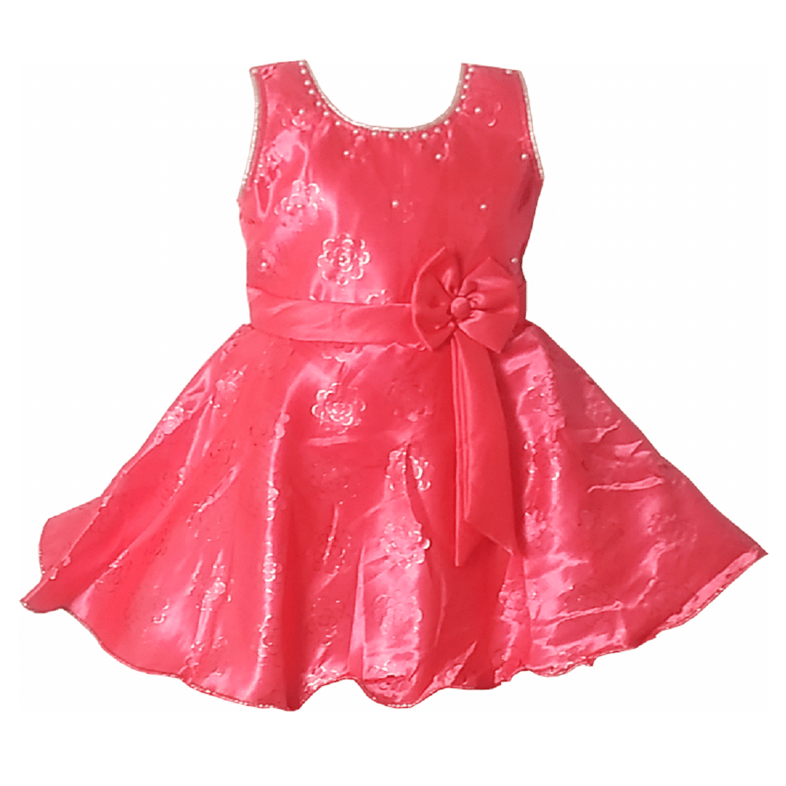     			harshvardhanmart Baby Girls Satin Frocks ( Red )