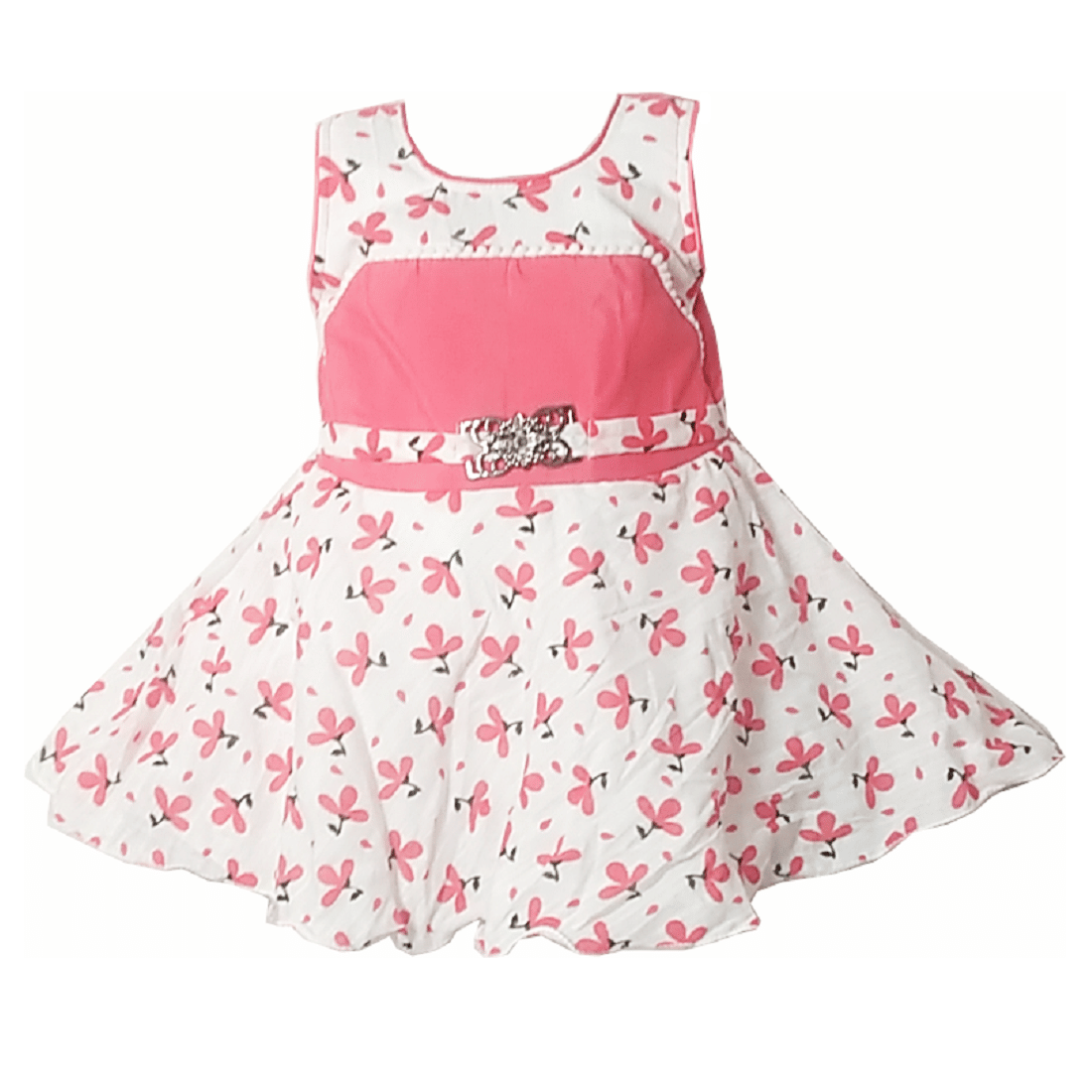 harshvardhanmart Baby Girls Cotton Blend Frocks ( Red )