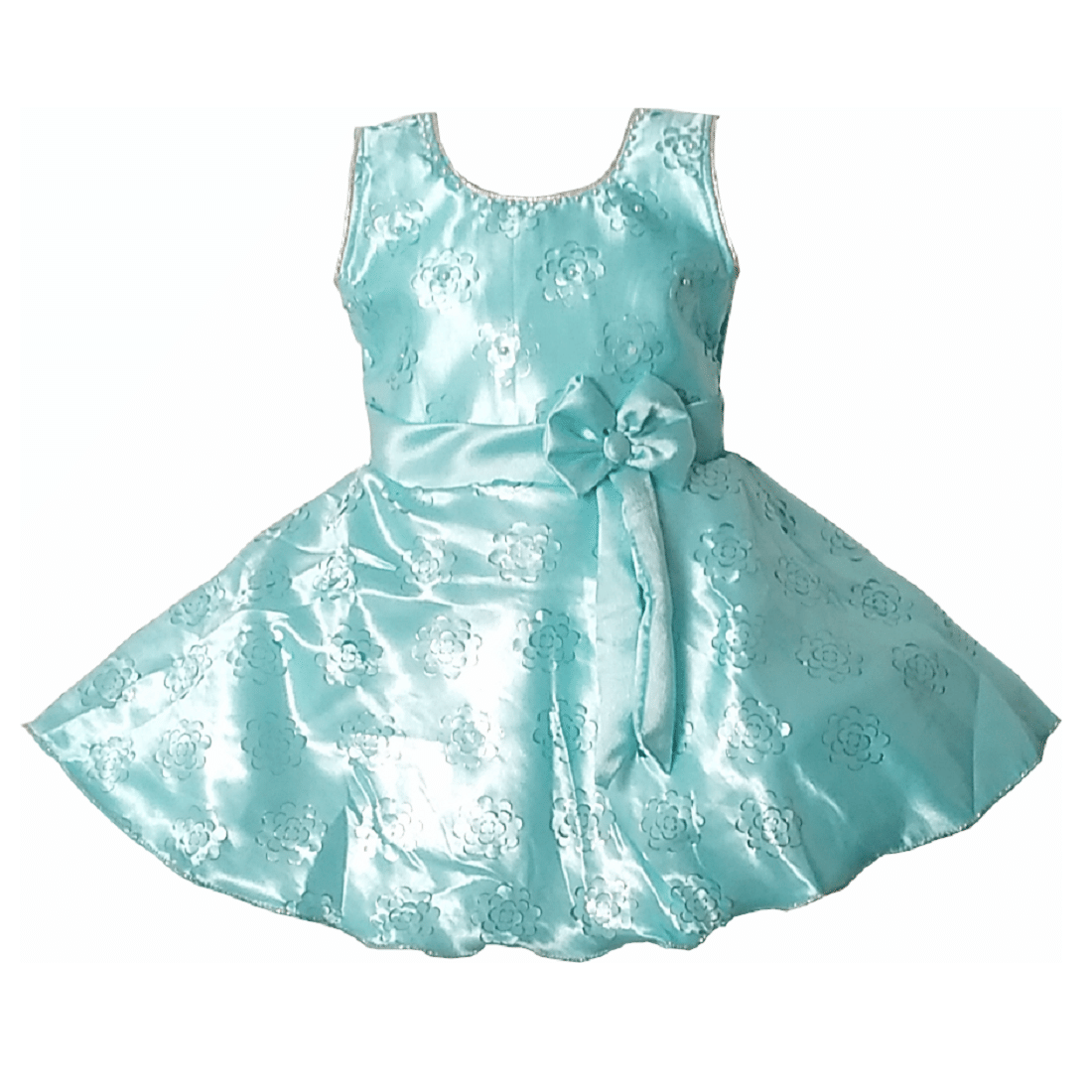     			harshvardhanmart Baby Girls Satin Frocks ( Blue )