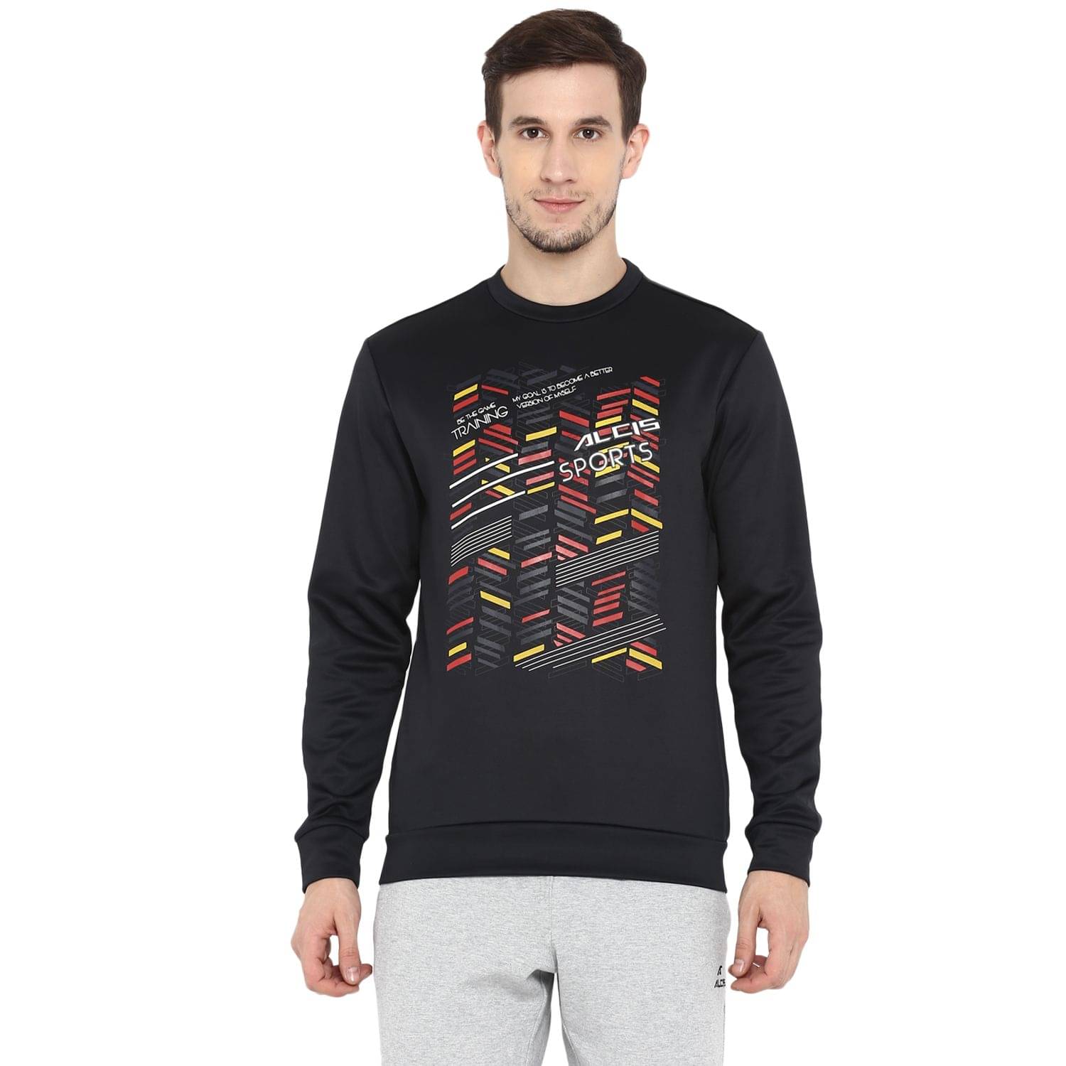 Alcis Black Polyester Sweatshirt Single Pack Alcis Black Polyester Sweatshirt Single Pack
