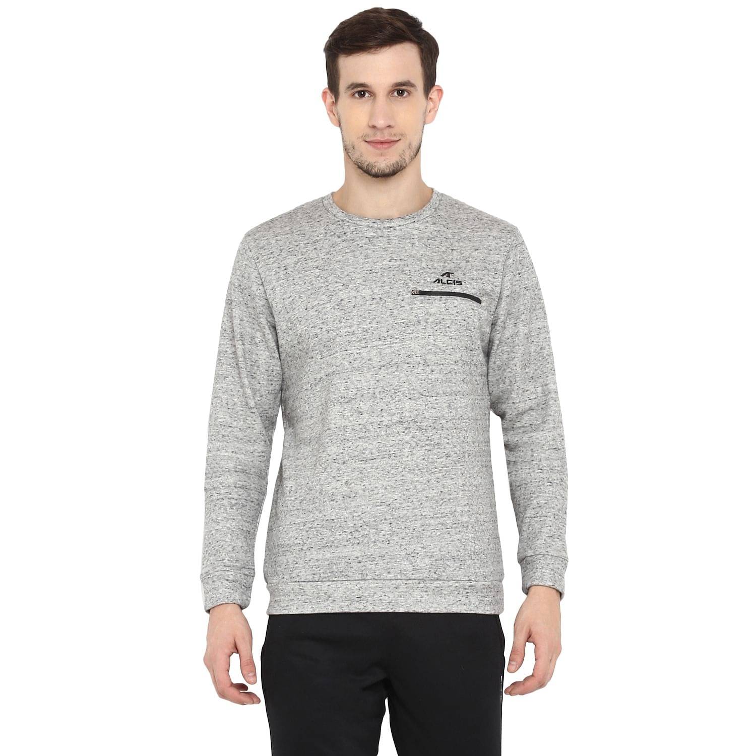 Alcis Grey Polyester Sweatshirt Single Pack Alcis Grey Polyester Sweatshirt Single Pack
