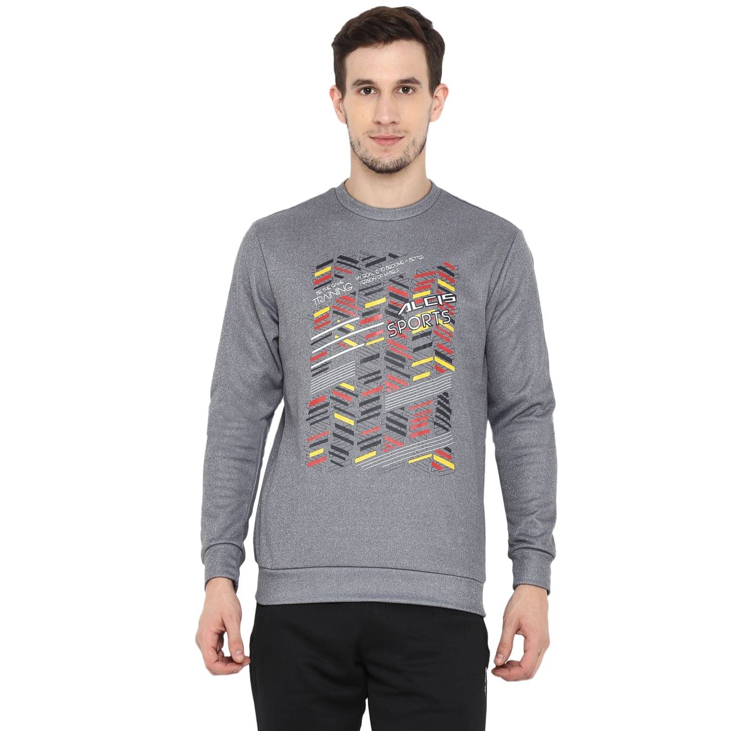 Alcis Grey Polyester Sweatshirt Single Pack Alcis Grey Polyester Sweatshirt Single Pack
