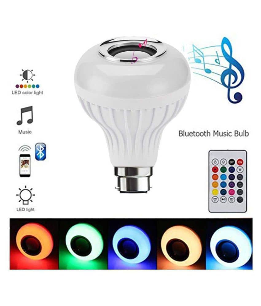 EvaaHub Plus Music Light Smart Bulb With Bluetooth Speaker B22 Self Changing Color Lamp Built-In Audio Speaker - Pack of 1 - Electricals | Buy online on ZillyBuy