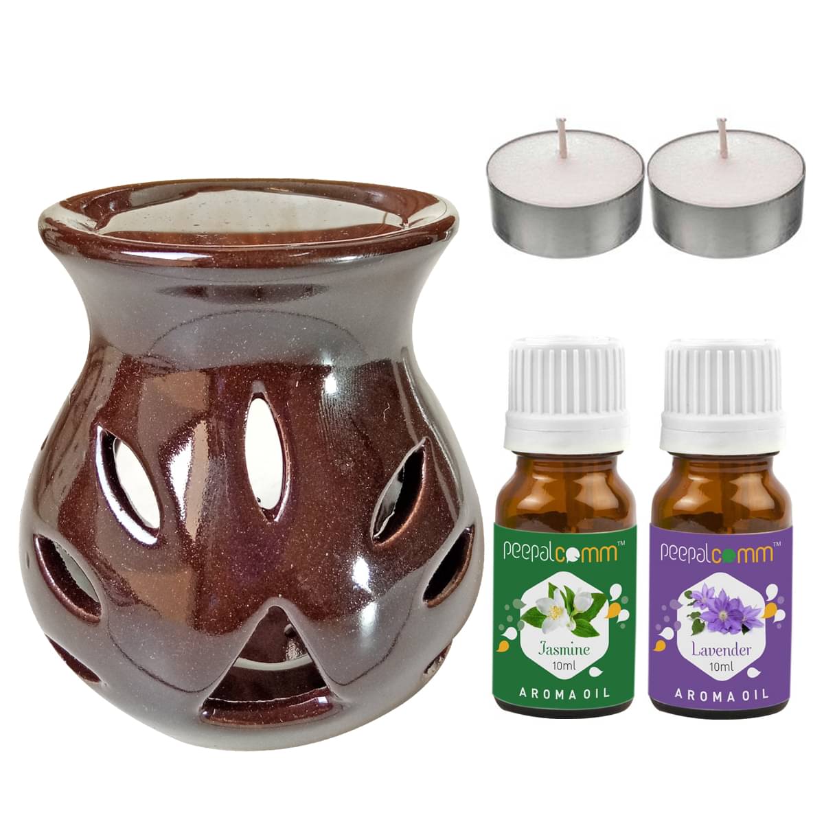 Peepalcomm Aroma Oils & Diffusers Set - Pack of 5 Peepalcomm Aroma Oils & Diffusers Set - Pack of 5