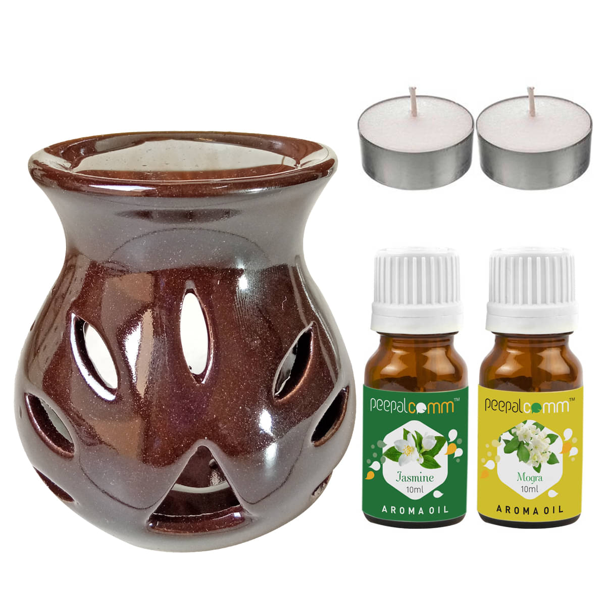 Peepalcomm Ceramic Aroma Oils & Diffusers Set - Pack of 5 Peepalcomm Ceramic Aroma Oils & Diffusers Set - Pack of 5