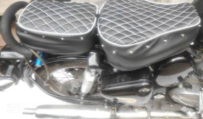 Seat Cover Black With Button For Royal Enfield Classic , Classic Chrome Seat Cover Black With Button For Royal Enfield Classic , Classic Chrome
