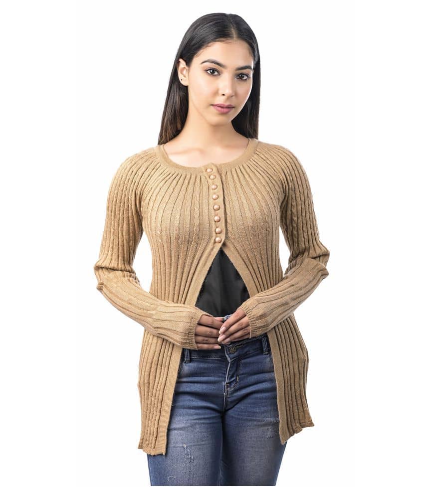 Varenyam Acrylic Shrugs - Beige