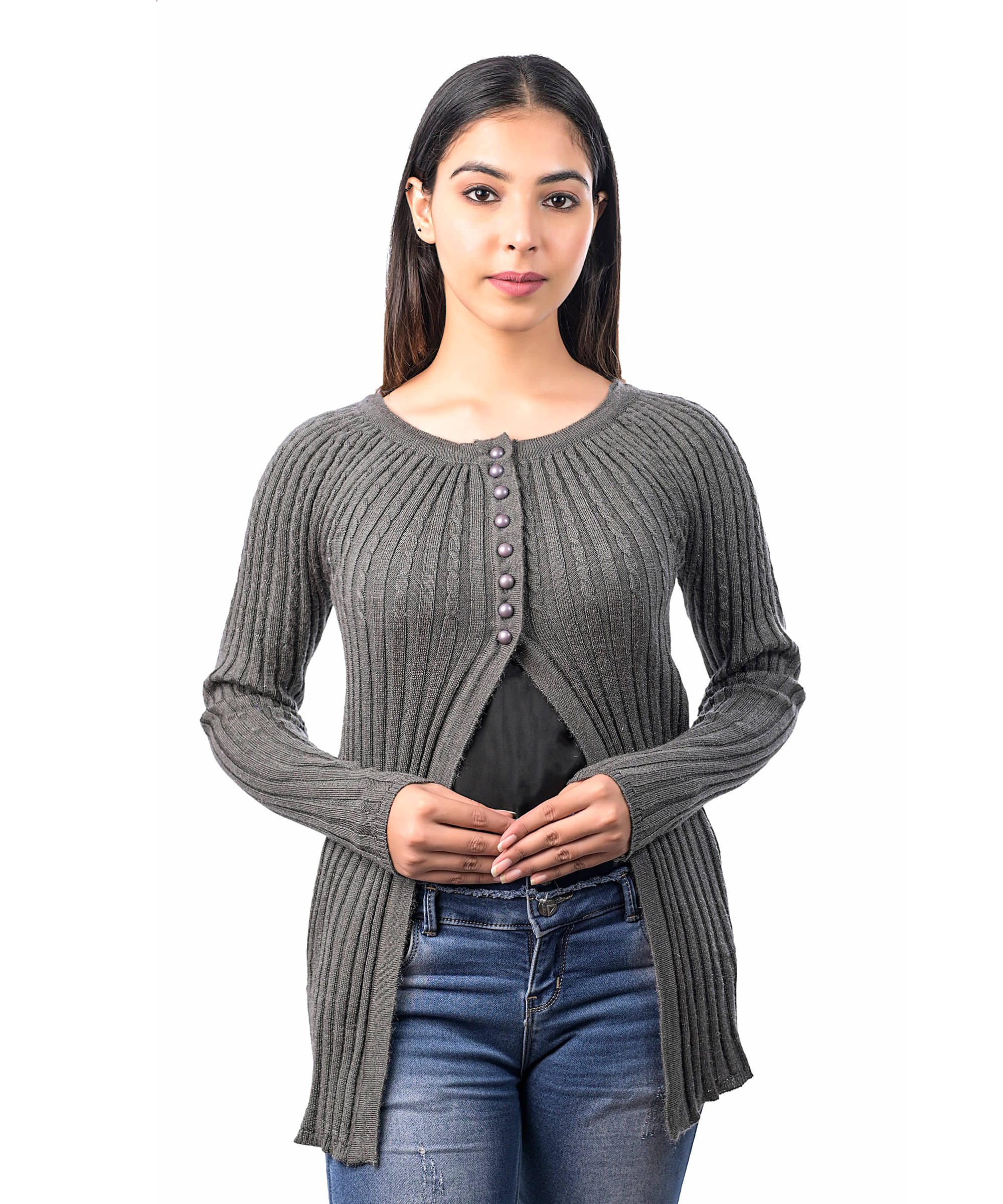 Varenyam Acrylic Shrugs - Grey