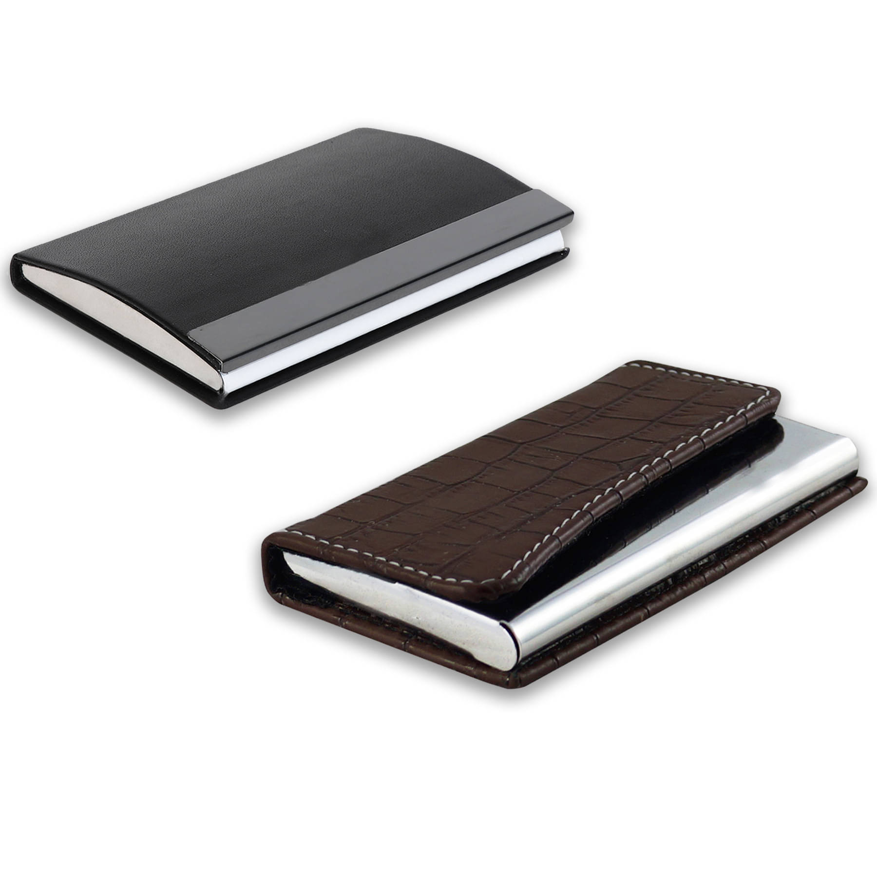     			auteur A15-16  Multicolor Artificial Leather Professional Looking Visiting Card Holders for Men and Women Set of 2 (upto 15 Cards Capacity)