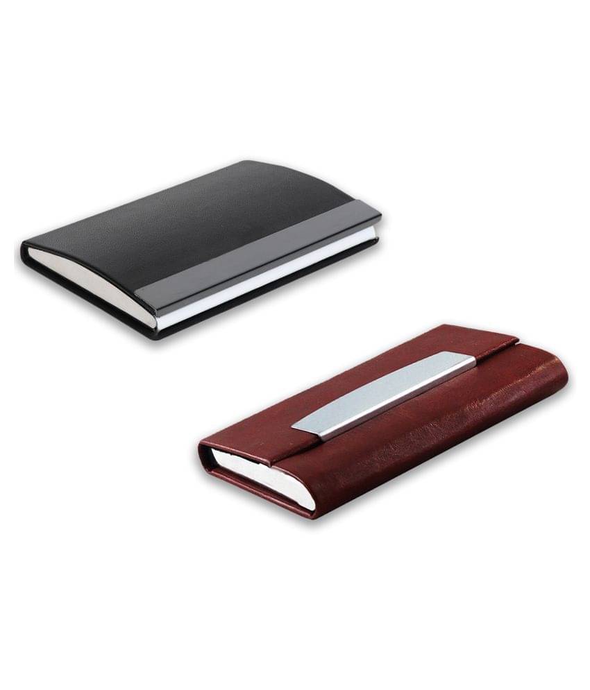 auteur A15-27 Multicolor Artificial Leather Professional Looking Visiting Card Holders for Men and Women Set of 2 (upto 15 Cards Capacity) auteur A15-27 Multicolor Artificial Leather Professional Looking Visiting Card Holders for Men and Women Set of 2 (upto 15 Cards Capacity)