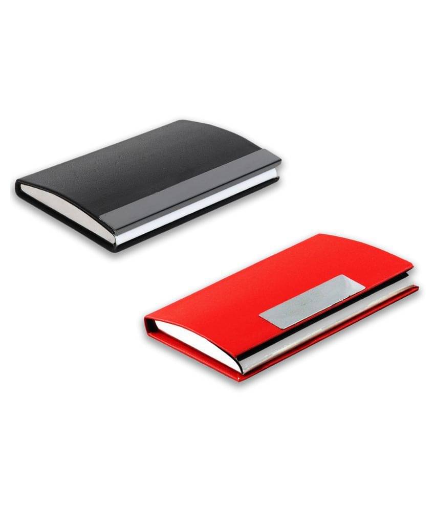 auteur A15-53 Multicolor Artificial Leather Professional Looking Visiting Card Holders for Men and Women Set of 2 (upto 15 Cards Capacity) auteur A15-53 Multicolor Artificial Leather Professional Looking Visiting Card Holders for Men and Women Set of 2 (upto 15 Cards Capacity)