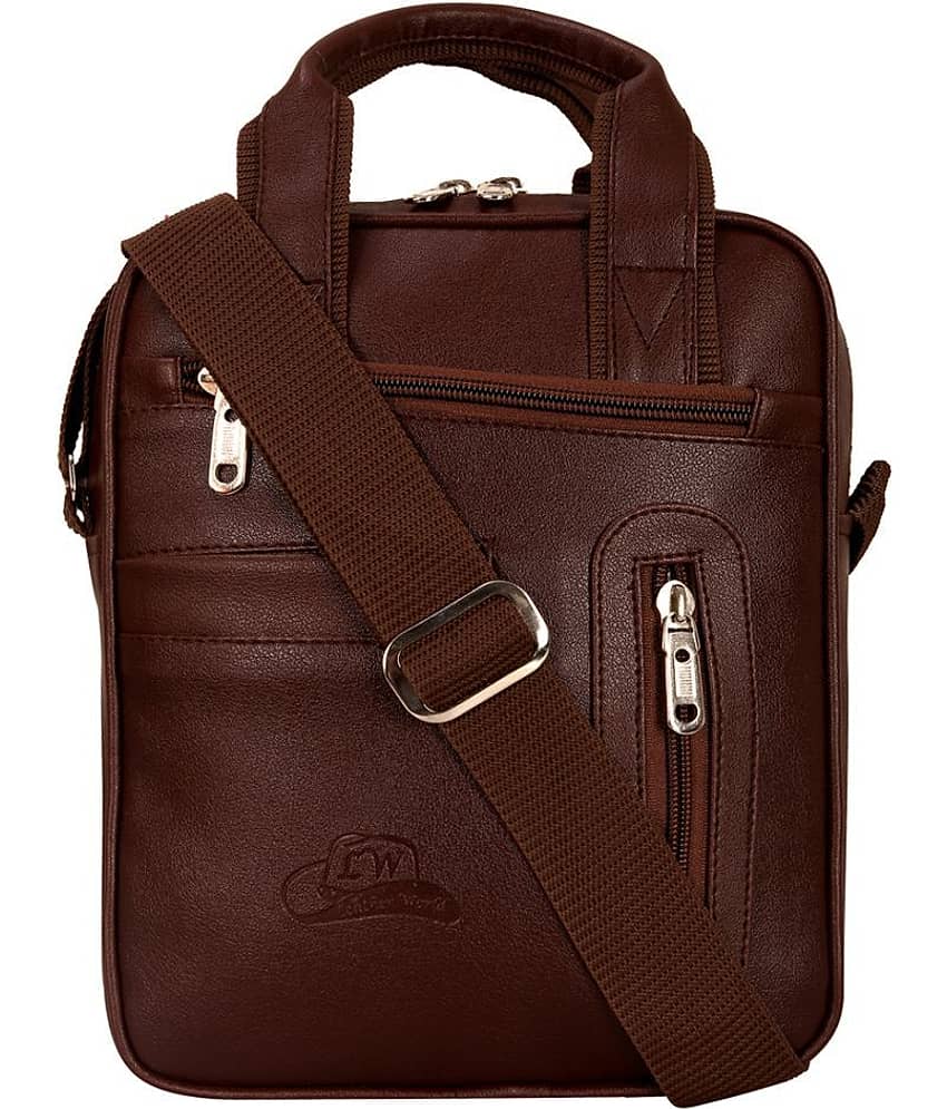 Leather World - Brown Solid Messenger Bags - Handbags | Buy online on ZillyBuy