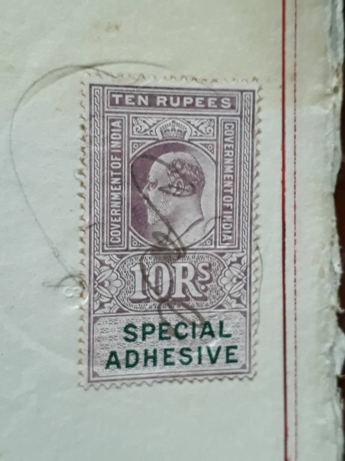     			KING EDWARD 1910 STAMPED - RECONVEYANCE - LEGAL DOCUMENT - VERY BIG SIZE - BRITISH INDIA - BEAUTIFUL CALLIGRAPHY - please check my store for more interesting items.