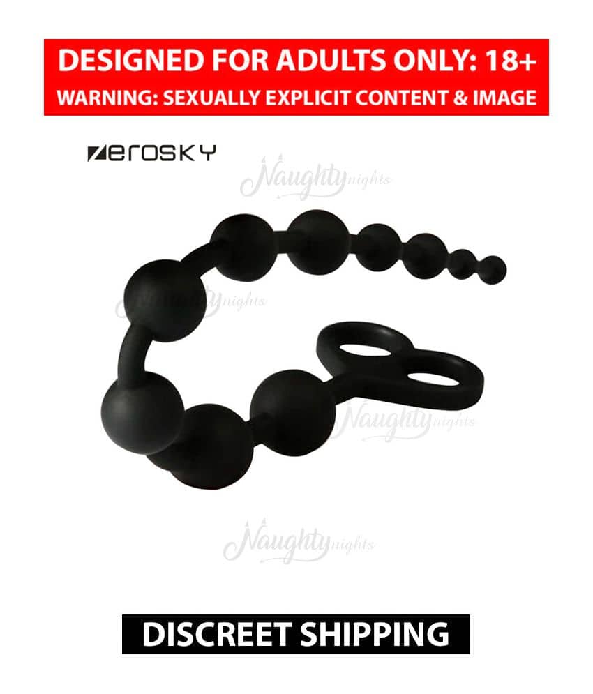 Anal Ball Butt Plug Large Size Black Anal Beads Silicone Anal Sex Toys