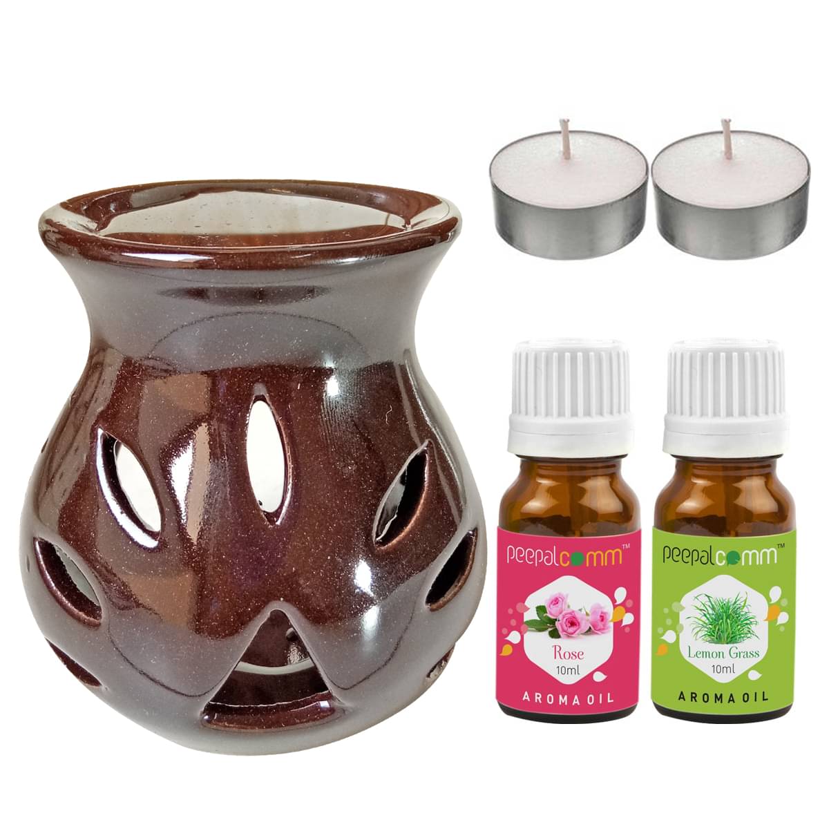 Peepalcomm Ceramic Aroma Oils & Diffusers Set - Pack of 5 Peepalcomm Ceramic Aroma Oils & Diffusers Set - Pack of 5