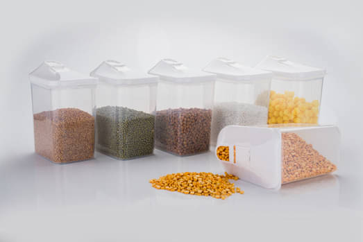 Analog kitchenware Grocery,Dal,Tea Polyproplene Food Container Set of 6 1700 mL Analog kitchenware Grocery,Dal,Tea Polyproplene Food Container Set of 6 1700 mL