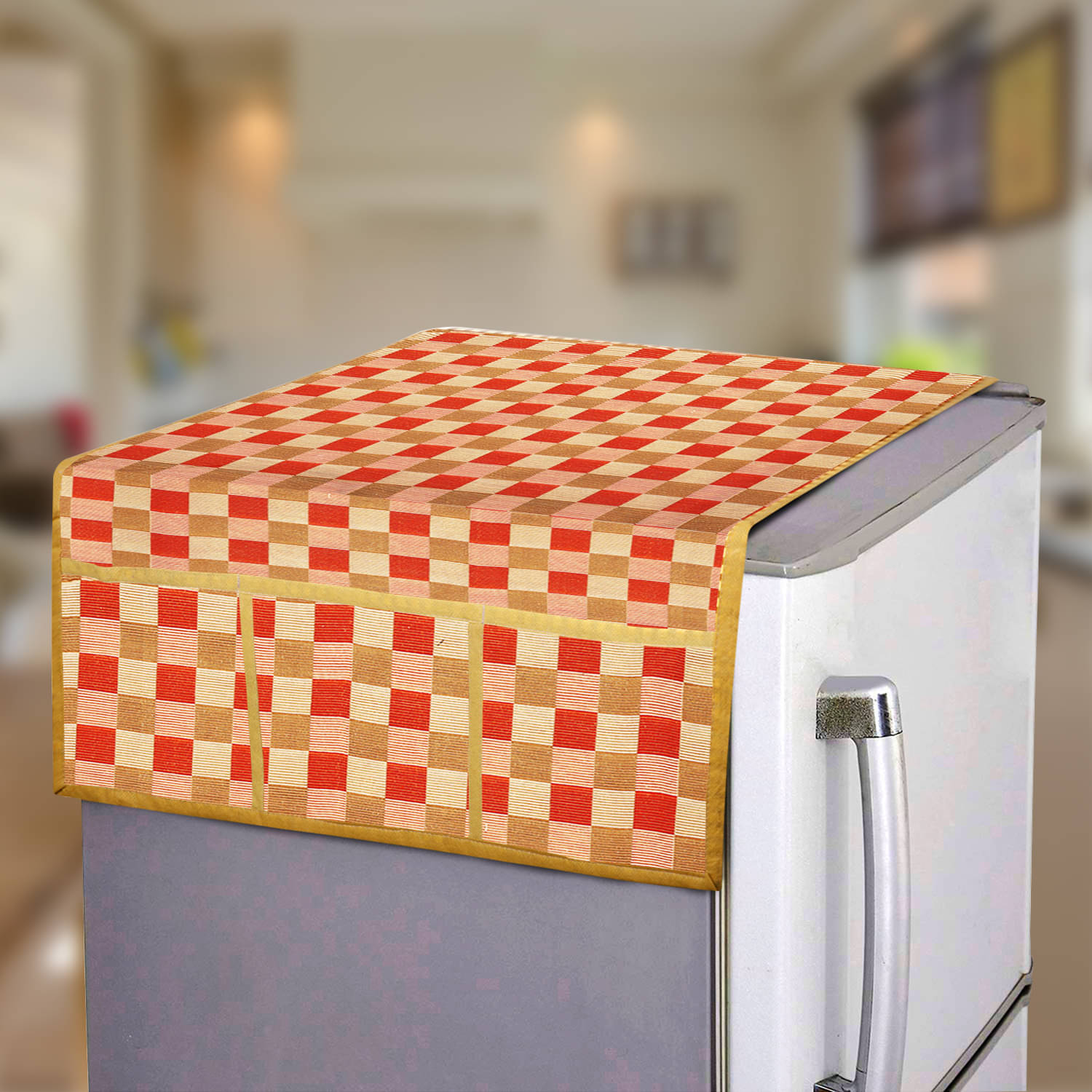     			E-Retailer - Brown Polyester Fridge  Top Cover (Pack of 1)