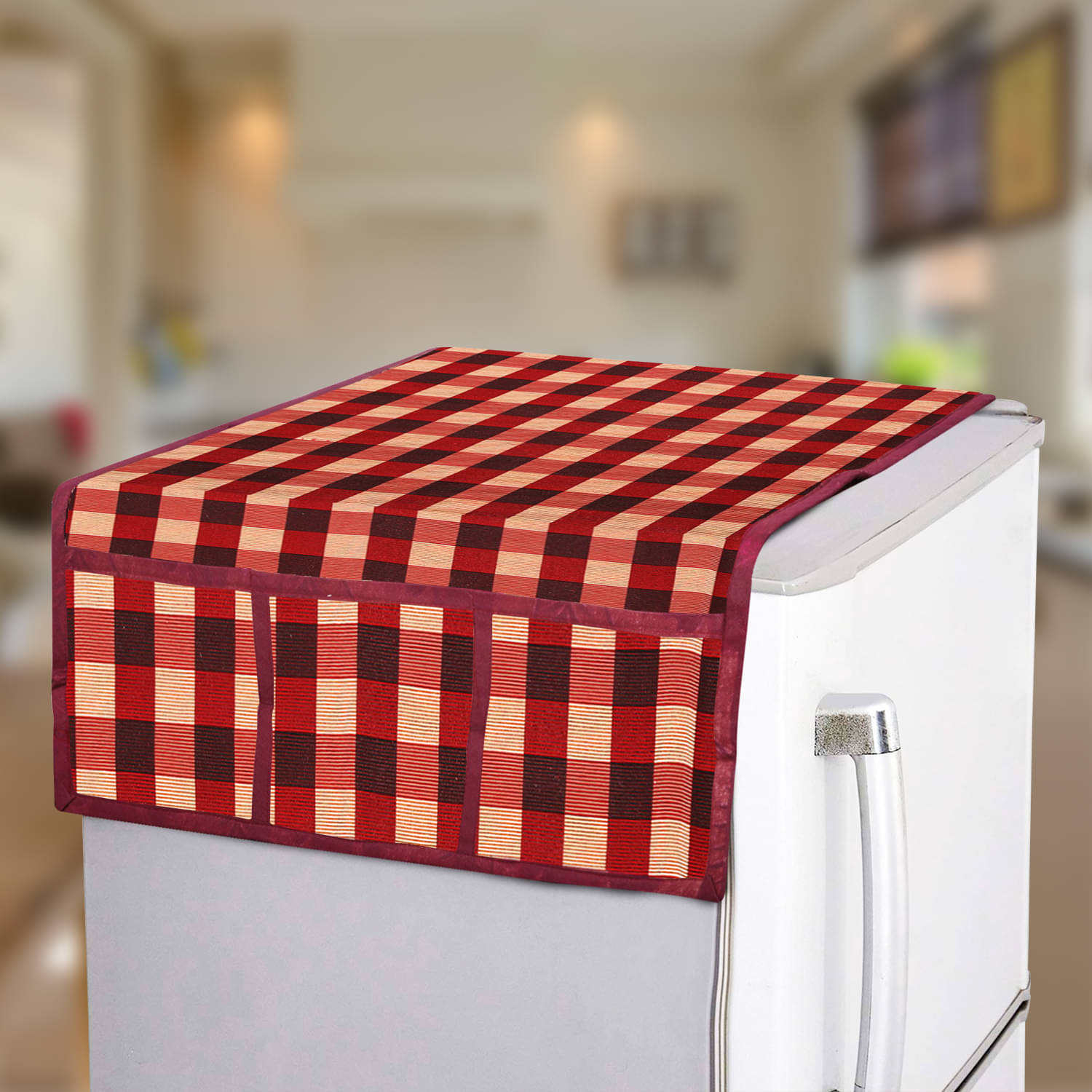 E-Retailer - Multicolor Polyester Fridge Top Cover (Pack of 1) E-Retailer - Multicolor Polyester Fridge Top Cover (Pack of 1)
