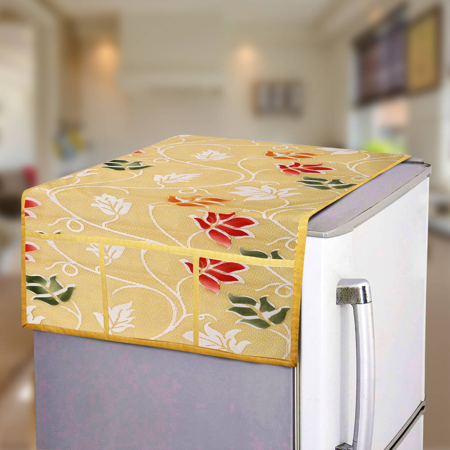 E-Retailer Single Polyester White Fridge Top Cover E-Retailer Single Polyester White Fridge Top Cover