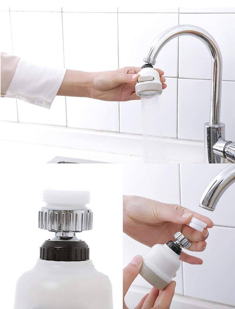     			Maximize 360 Degree Rotating ABS Silicone and Stainless Steel Sprinkler Faucet
