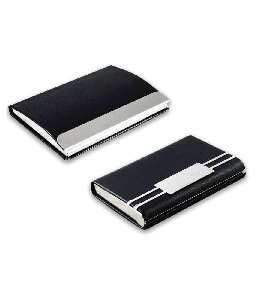     			Auteur Multicolor Artificial Leather Professional Looking Debit/Credit/Business/Visiting Card Holders for Men and Women Set of 2 (upto 15 Cards Capacity)
