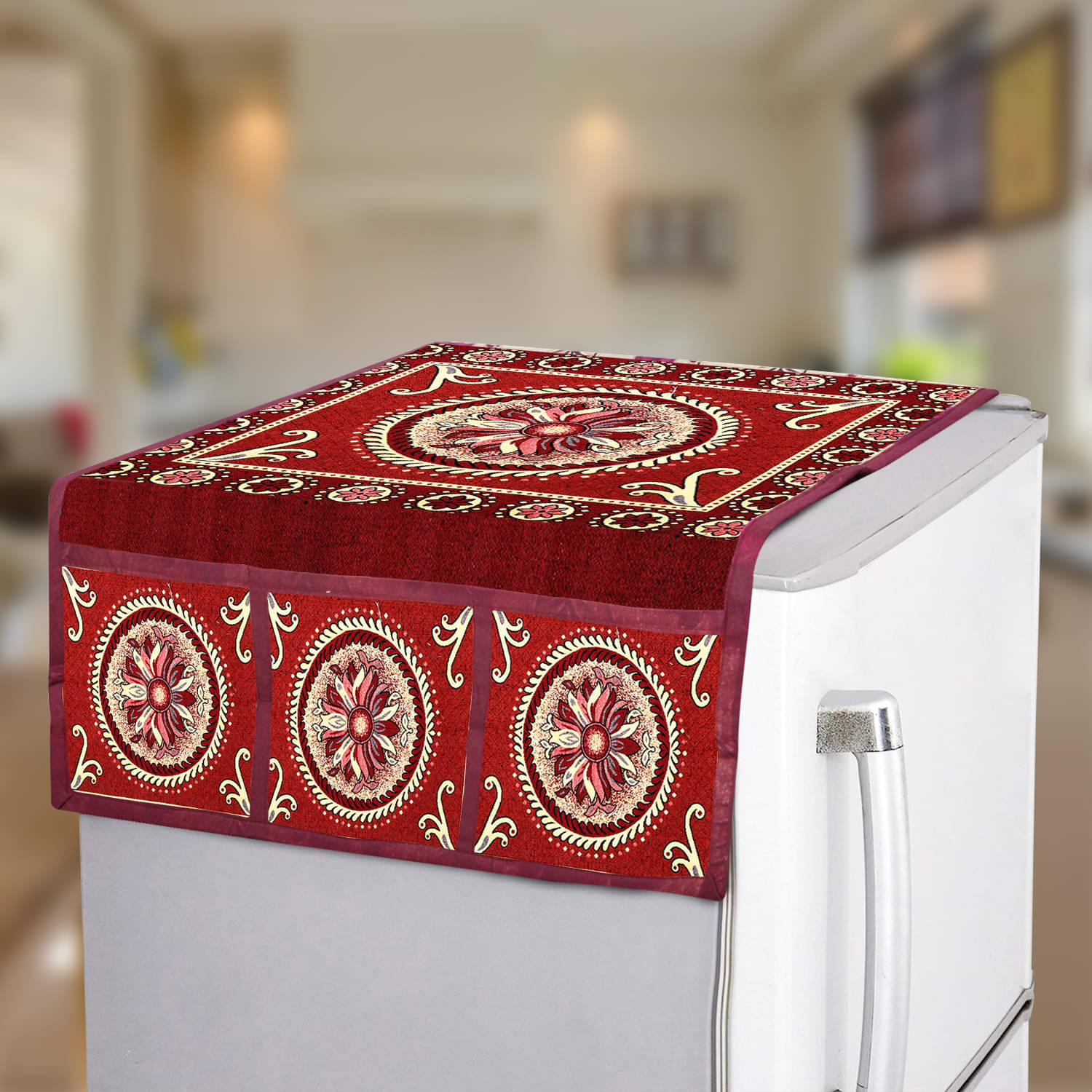E-Retailer - Multicolor Polyester Fridge Top Cover (Pack of 1) E-Retailer - Multicolor Polyester Fridge Top Cover (Pack of 1)