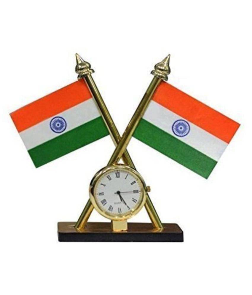     			delhideals Indian Flag for Car Dashboard, Office Table, Study Table & Drawing Table