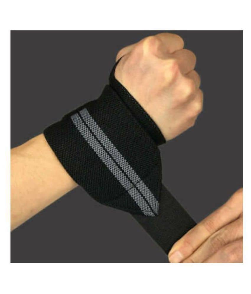 AJRO DEAL Gym Wrist Band with Thumb Support 1 Pair (Blue, Grey, Red) - Sports and Fitness Equipment | Buy online on ZillyBuy