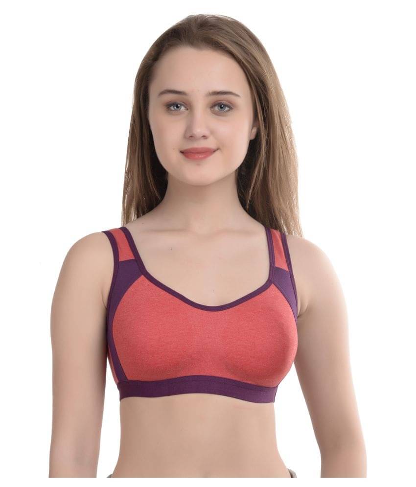     			Elina Cotton Non Padded Women's Racerback bra ( Peach )