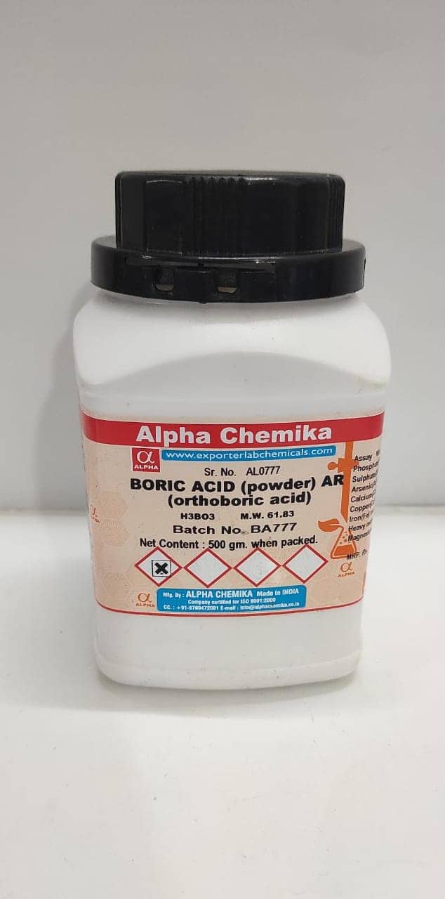 BORIC A---C----I----D (powder) AR (orthoboric) 500 GM - Stationery | Buy online on ZillyBuy