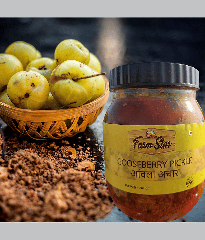 Farm Star Amla Achar - Gooseberry Pickle Fruit & Vegetable Pickle 500 g