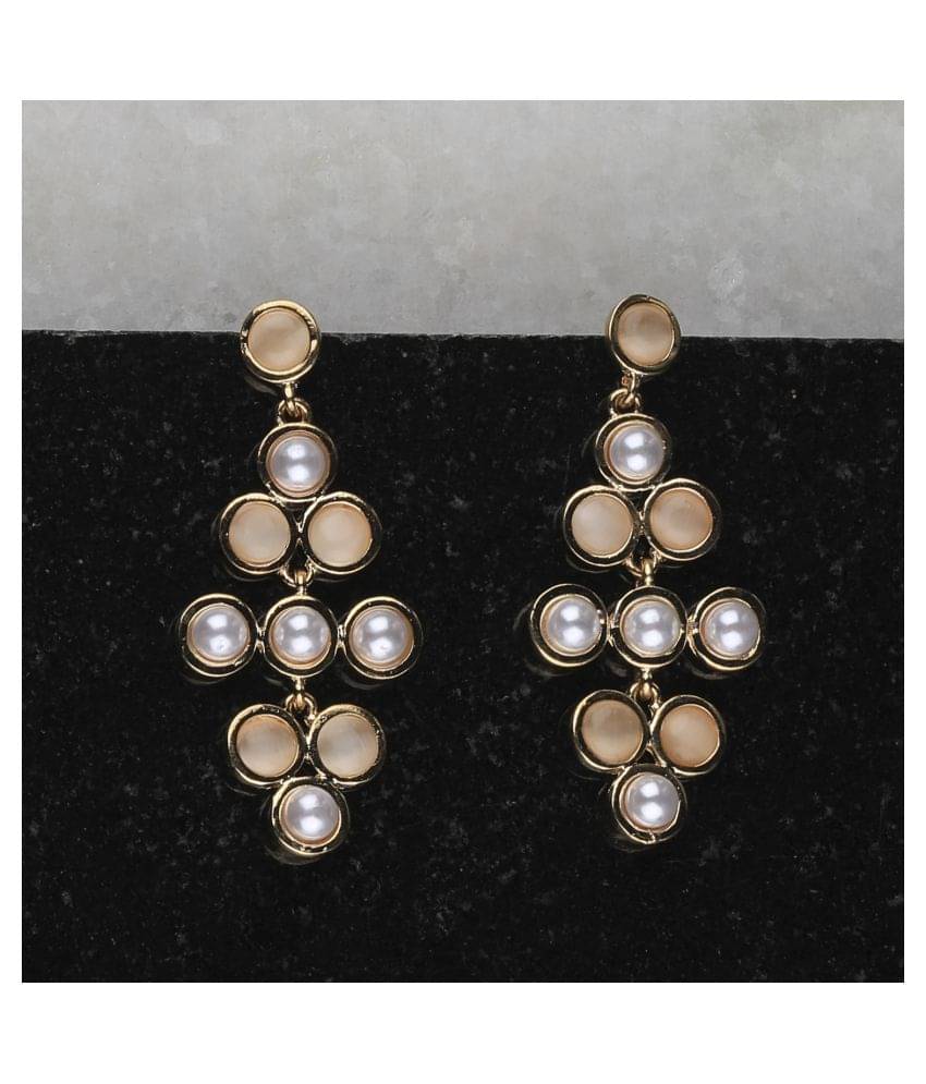     			SILVER SHINE  Charm Delicated Patry Wear Pearl Earring For Women Girl