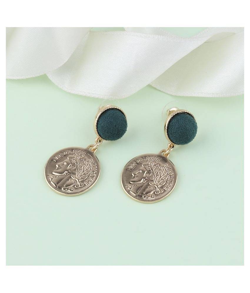     			SILVER SHINE  Gold Plated Stylish Fancy Look Dangle Earring For Women Girl
