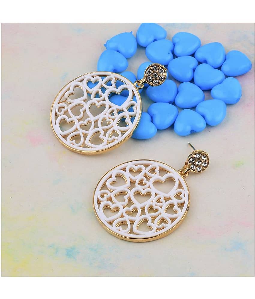 SILVER SHINE Gold White Plated Stylish Fancy Look Earring For Women Girl - Earrings | Buy online on ZillyBuy