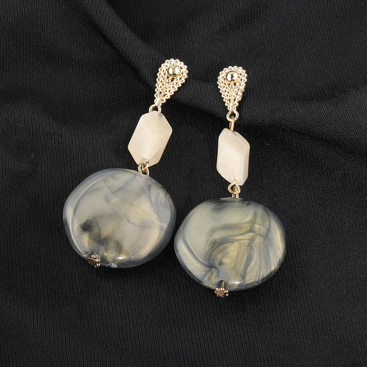 SILVER SHINE Multi Colour Party Wear Stone Drop Earring For Girls And Women Jewellery SILVER SHINE Multi Colour Party Wear Stone Drop Earring For Girls And Women Jewellery