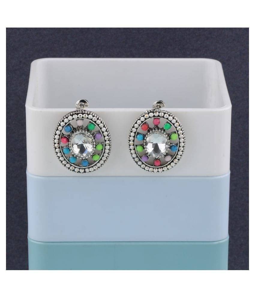     			SILVER SHINE  Party Wear Multi Colour Stud Earring For Women Girl