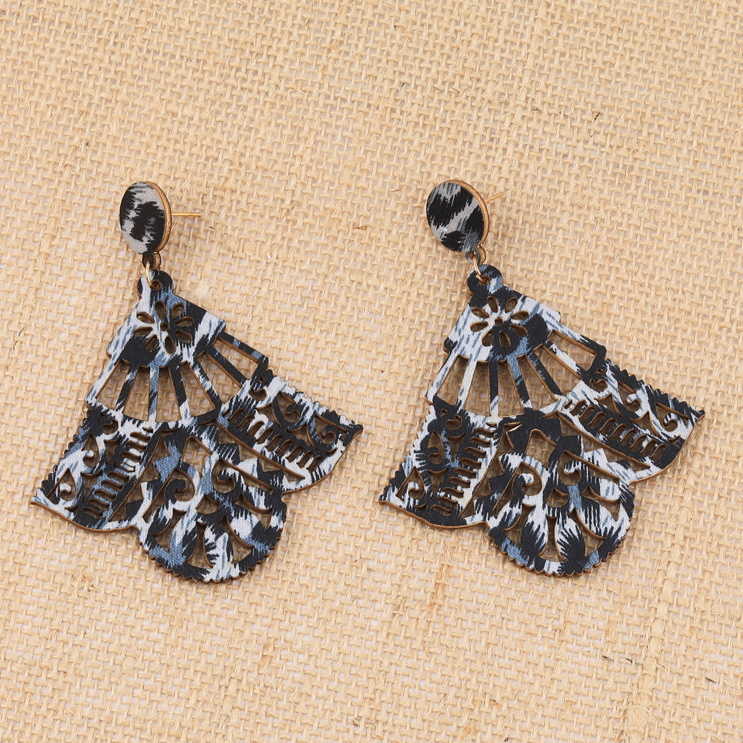 SILVER SHINE  Wonderful Attractive Wooden Light Weight Earrings for Girls and Women. - Earrings | Buy online on ZillyBuy