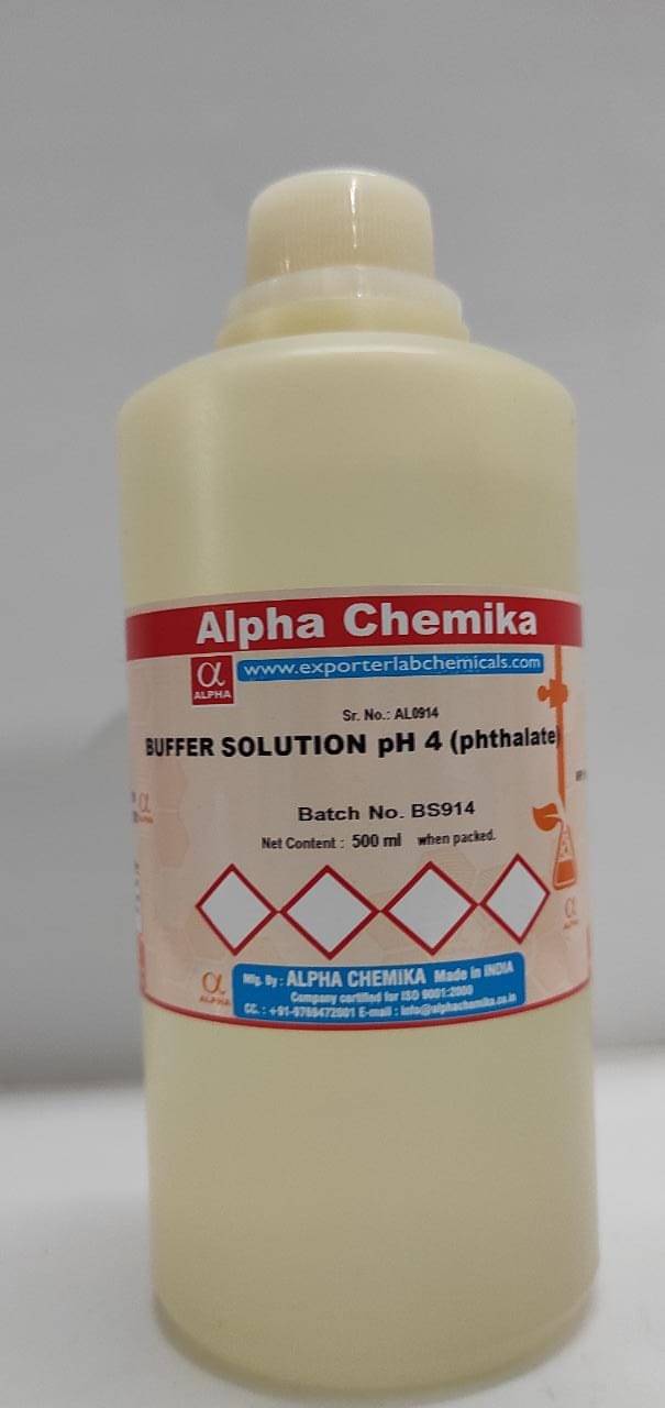     			ALPHA BUFFER SOLUTION pH 4 (phthalate) 500 ML