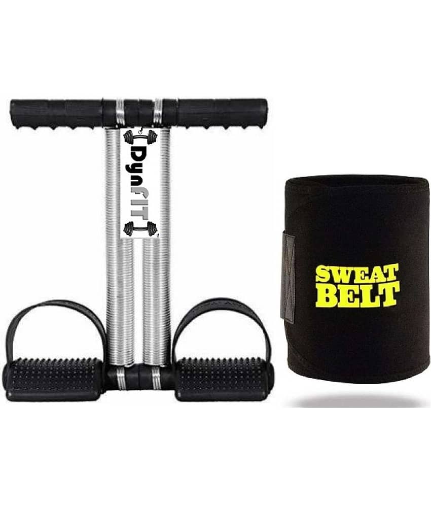 DynFIT set of double spring ab exerciser/tummy trimmer with sweat slimming belt for men and women - Sports and Fitness Equipment | Buy online on ZillyBuy